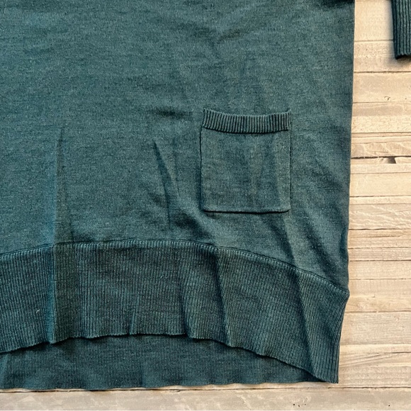 The Limited Teal V-neck Three Quarter Sleeve Sweater - Picture 2 of 7
